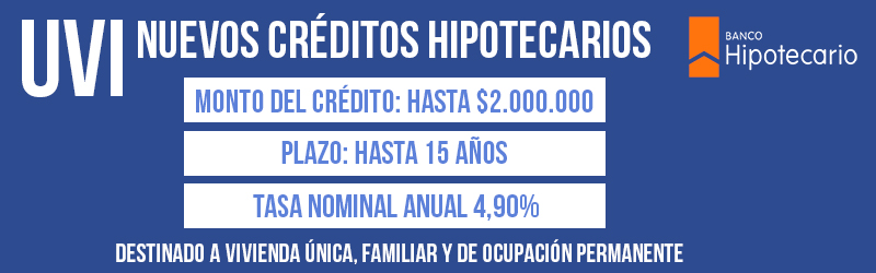 Créditos hipotecarios UVI Hipotecario - Préstamos UVI Hipotecario